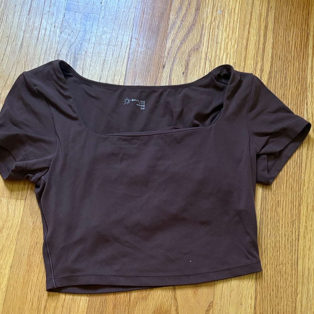 Aerie Chocolate Brown Women's Crop Top